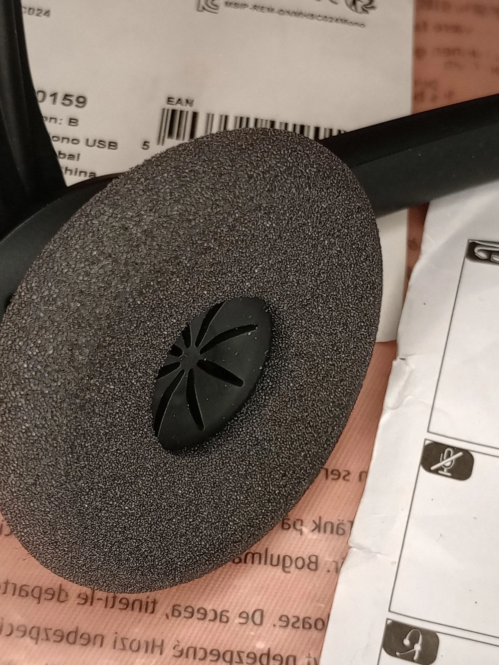 Jabra Black Wired Mono Headset with Boom Microphone